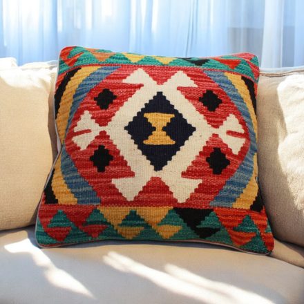 Kilim cushion 45x45 hand woven pillowcase