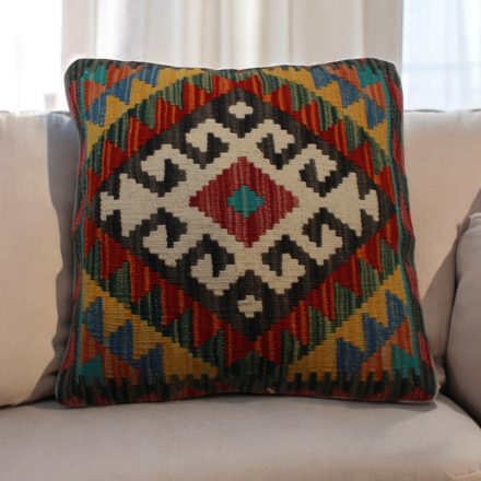Afghan Kilim pillowcase 45x45 hand woven cushion