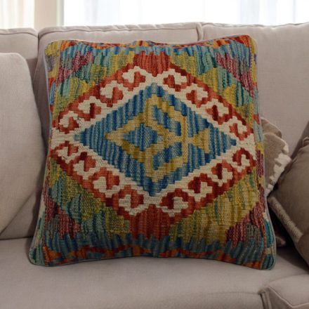 Handwoven Kelim pillowcase 45x45 afghan decorative cushion