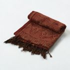 Elegant women's shawl 215x105 burgundy cotton scarf