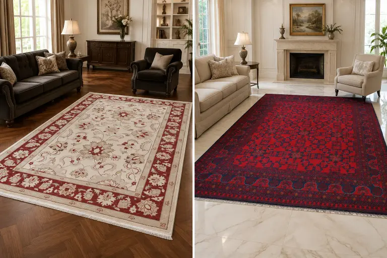 What should you consider when choosing an indoor rug?