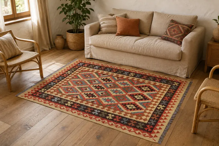 Thin indoor rug
