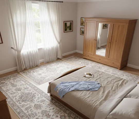 rug for the bedroom beside the bed