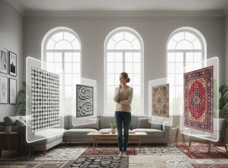 classic or modern living room rug