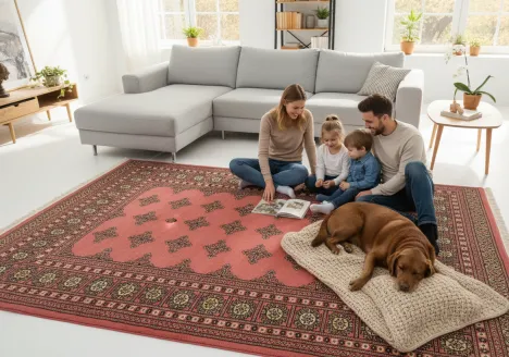 living room rug and pets