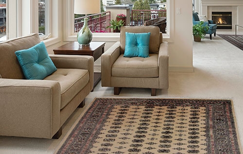 Pakistani carpet to living room